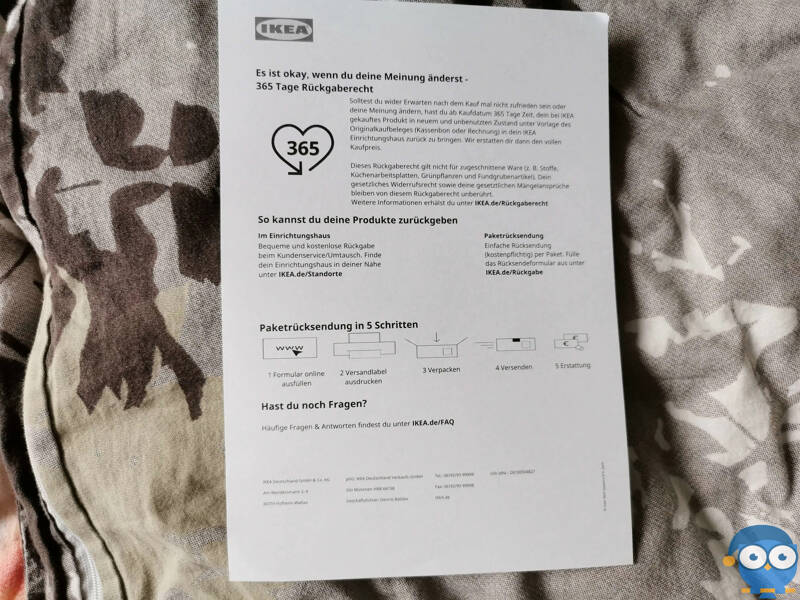 Die IKEA Retoure ist sehr einfach. Foto: © Sleep Hero